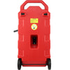 16-Gallon Fuel Caddy with Hand Pump - 7.8 L/Min Flow Rate, Rubber Wheels & Metal Hose - Portable Gas/Diesel Storage Tank for Cars, Mowers, Boats, Tractors