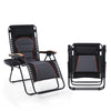 Sophia&William 2 Pieces Outdoor Oversized Padded Zero Gravity Chairs - Grey