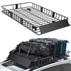 Naipo Roof Rack Cargo Basket,500 lb,64"x39"x6"Extendable Roof Luggage Holder Rack with 4 U-Bolts for SUV/RV,Camping