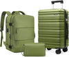 MIUSSE Luggage Sets 3 Piece, 20 Inch Carry On Luggage with Wheels, 100% PC Hardshell Suitcase with TSA Lock, Carry On Suitcases Airline Approved With Travel Backpack for Men Women