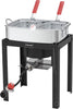 50,000 BTU Propane Deep Fryer, 18QT Aluminum Turkey Fryer with Dual Baskets �C CSA-Approved Lightweight Cajun Outdoor Gas Fryer for Chicken, Fish, French Fries & Seafood