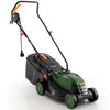 Aimee Lii 14 Inch Electric Push Lawn Corded Mower with Grass Bag for Garden Yard, Green