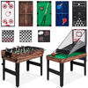 Best Choice Products 13-in-1 Combo Game Table Set w/ Ping Pong, Foosball, Basketball, Hockey, Archery - Natural