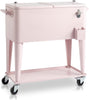 HEYWU 80 Quart Ice Chest Water Cooler with Bottle Opener, Milk White