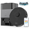 AIRROBO L60+ Self-Empty Robot Vacuum and Mop Cleaner with Ultrasonic Carpet Detection,6000Pa Suction,Laser Obstacle Avoidance,240min Long Runtime