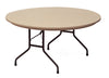 Correll 60" Round R-Series Commercial Grade Blow Molded Plastic Folding Table, Gray Granite