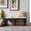 Linon Jamil Backless Dining Bench, Dark Charcoal