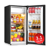 Kcpolre 3.1 Cu.Ft Mini Fridge with Freezer, Adjustable Thermostat, Removable Glass Shelves & Fruit Basket for Dorm Room, Office, Bedroom, Pink