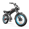 EMOKO C93 Electric Bike - Dual 2000W Motors - Removable 23Ah Battery - Up to 100 km Range - Shimano 7-Speed Gears - Hydrualic Brake - 20" Wheels, Blue Color
