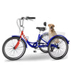 FICISOG 7 Speed Adult Tricycle for Women, 20/24/26 Inch Adult Trike with Basket, 3 Wheel Bikes for Adults Seniors, Cruise Trike for Shopping Picnic