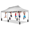 Ainfox 10x20 Heavy Duty Pop up Canopy Tent with Weighted Sandbags,Outdoor Shade Instant Folding Event Gazebo with Wheeled Bags,White