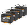 D0NGHOT 48V Golf Cart Battery,4 Pack 12V 100Ah Lithium Ion Deep Cycle Group 24 Battery with 100A BMS