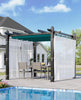 EastVita 10x10 Ft Retractable Outdoor Pergola with Canopy and Side Mesh,Upgraded Gray Aluminum Pergola,Modern Pavilion for Backyard,Patio,Porch,Grape Trellis