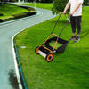Modern 16" Lawnmower, Manual Wheeled Lawn Mower, Hand Push Lawn Mower 2-in-1 Function With 2 Wheels For Villas, Homes, Backyards