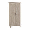 Bush Furniture Key West Tall Bathroom Storage Cabinet with Doors, Bing Cherry