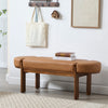 Dayalane 51" Modern Upholstered Bedroom Bench, Linen End of Bed Bench with Wooden Legs for Living Room, Entryway,Hallway Footrest, Beige