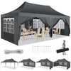 HOTEEL 10' x 20' Pop up Canopy Tent,Heavy Duty Waterproof Commercial Instant Gazebo,Outdoor Canopy for Party,Wedding,Event,Backyard,White