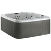 Lifesmart LS700DX Hot Tub - 7 Person, 90-Jet, 220-Volt, Arctic White / Espresso Brown