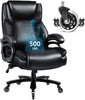 Waleaf Heavy Duty Big and Tall Office Chair 500lbs with Adjustable Lumbar Support,High Back Office Chair for Adults