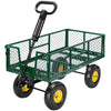 SPECSTAR Steel Garden Cart with Round Handle, 900lbs Capacity, with 10 inch Tire and Handle Attach to ATV or Tractor