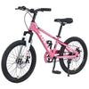 Zukka 20 inch Kids Mountain Bike Steel Frame Hardtail Bicycle for Child Aged 7-10 Years Pink