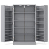 Spaco 17-Tier Kitchen Small Pantry Cabinet with 2 Doors and 6 Adjustable Shelves, Cabinet Pantry, Freestanding 5-Tier Shelving Pantries for Kitchen Storage, Gray