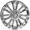 24 inch Replica Wheel CV43 Fits Chevrolet Silverado Rim 24x10 Chrome Wheel