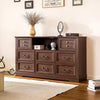 EnHomee Wood Dressers for Bedroom with 9 Drawers White Dresser Chest of Drawers for Living Room