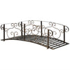 Demi Bonn 6 Ft. Metal Garden Bridge with Safety Side Rails, Decorative Classic Arc Footbridge for your Backyard Ponds, Creeks, Streams, Bronze