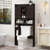 Over The Toilet Storage Cabinet, Farmhouse Storage Cabinet Over Toilet with Sliding Doors��Home Space-Saving Toilet Rack, for Bathroom, Restroom, Laundry