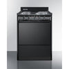 24" wide electric coil range in black