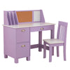 KidKraft Children's Wooden Study Desk with Chair, White, for Ages 5