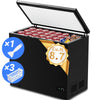Auseo 8.7 cu. ft. Chest Deep Freezer with Adjustable Temperature, Free Standing Top Open Door Compact Freezer with 3 Removable Basket for Kitchen, Home, Bar, Garage, Office