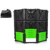 XXL Large Compost Bin Outdoor- 190G/143G-Easy Assembly-No Screws-BPA Free-Sturdy& Durable-Green Door