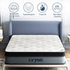 12" Full Size Memory Foam Hybrid Mattress Crystli Pocket Innerspring Mattresses in a Box with Pressure Relief Edge Supportive 100-Night Trial 10-Year Support