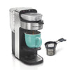 The Scoop Single Serve Coffee Maker & Fast Grounds Brewer for 8-14oz. Cups, Brews in Minutes, 40oz. Removable Reservoir, Stainless Steel (49987),Silver