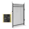 Fencer Wire Heavy Duty Pinnacle Fence Gate, 6FT Height x 4FT Width Outdoor Fence Gate, Outdoor Anti-Rust Metal Steel Gate for Fencing Barrier, Decorative Garden Gate for Residential, Yard, Pool,Patio
