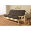 Homestock African Artifacts Full Size Futon Frame Set with Mattress, Easily Converts to Bed, Versatile Design Futon Frame for All Spaces, 33"H x 79"L x 37"D-Color:Linen Charcoal,Size:Barbados