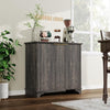Perfect Deals Await Modern Farmhouse Coffee Bar Cabinet �?Kitchen Storage Cabinet with Fluted Doors, Sideboard Buffet with Adjustable Shelves for Kitchen, Dining Room, and Living Room,White