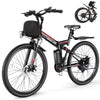 Gocio 26" Folding Electric Bike for Adults, 500W Electric Mountain Bike, Dual shock absorbers, 48V 7.8Ah Battery, Shimano 21 Speed, UL2849