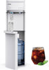 SOOPYK 3 in 1 Hot and Cold Water Dispenser with Ice Maker Bottom Load  for 3 or 5 Gallon Bottle 22lbs Daily Capacity Bullet-Shaped Ice, Black