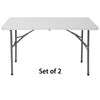 HXYHJ 3/4/6/8 FT Plastic Folding Tables - Ultra - Portable, Durable for Indoor & Outdoor Use - Ideal for Picnics, Camping, Parties and More-6 FT