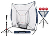 PowerNet Baseball Softball Practice Net 7x7 with Baseball Accessories for Practice Pitching & Batting, Ball Caddy, Weighted Baseballs, Tee (Ultimate Training Kit)