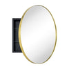 TEHOME Myriel Surface Mount Framed Round Medicine Cabinet with Mirror 24" x 24" - Black